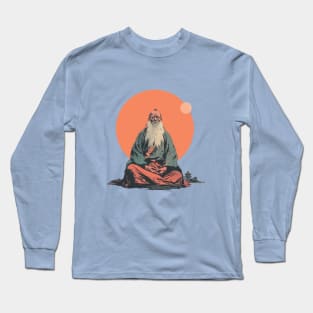 Zen Old Master Meditating Long Sleeve T-Shirt